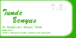 tunde benyus business card